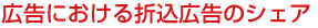 広告における折込広告のシェア